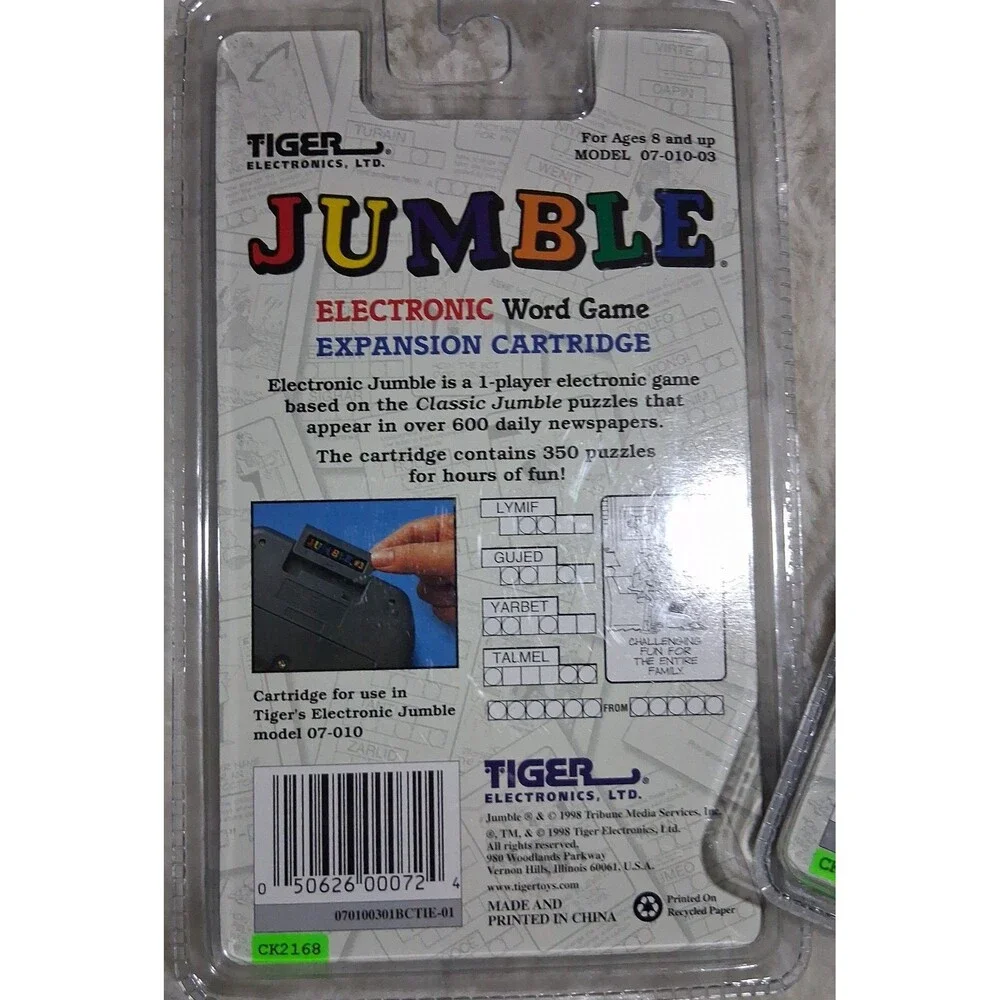 Tiger Electronics Jumble Electronic Word Game Expansion Cartridges